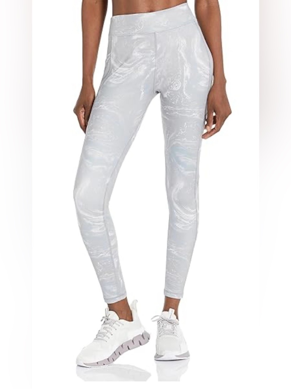 lululemon athletica Light Gray Marble-Print Leggings Size 4